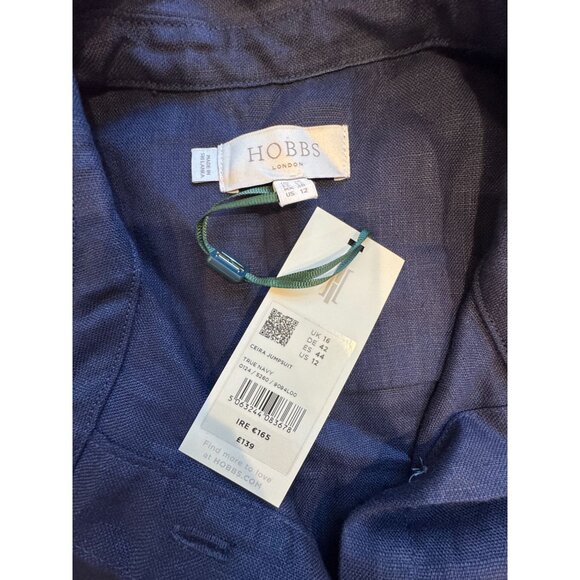 Hobbs London NWT Ciera Jumpsuit in True Navy Size 12 - Picture 3 of 4
